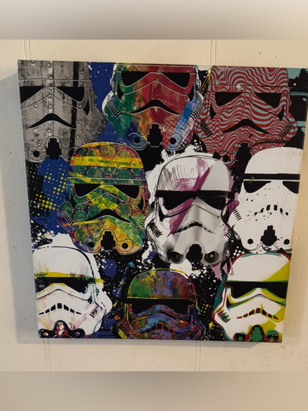 Star Wars Stormtrooper Helmets Canvas Wall Art - Silver Buffalo